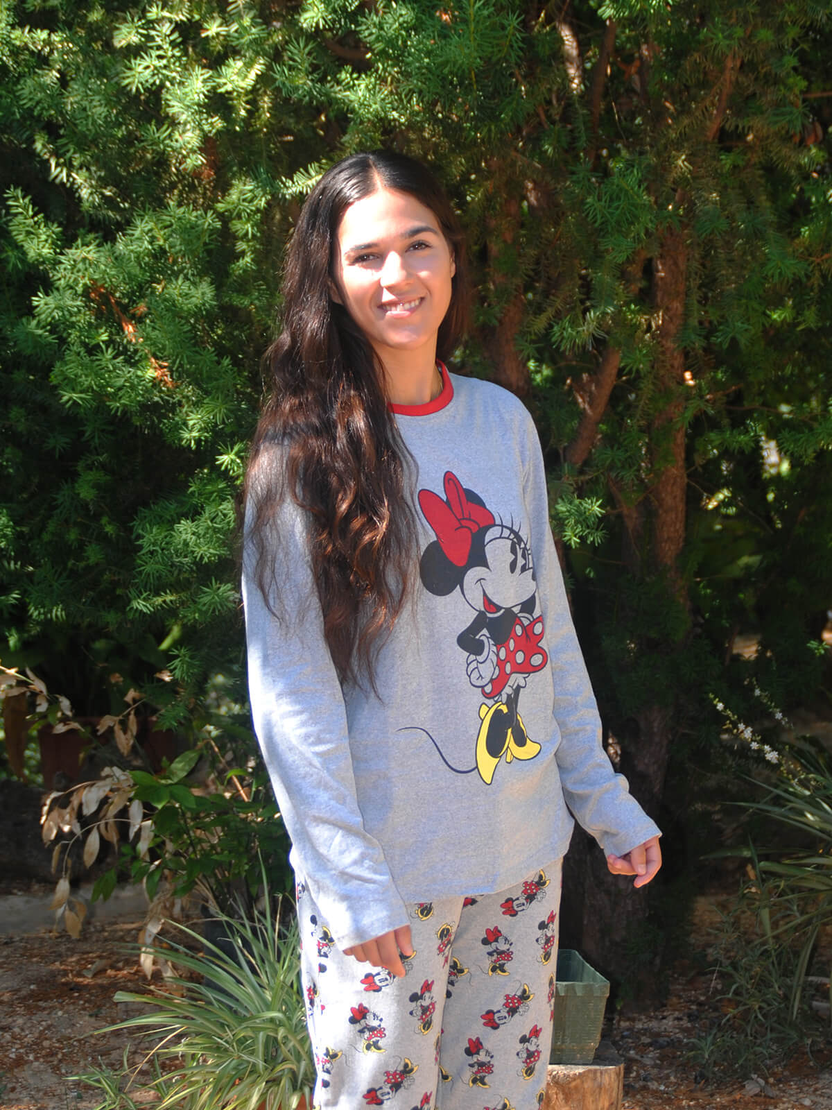 Pijama mujer largo de tejido de punto Minnie Mouse