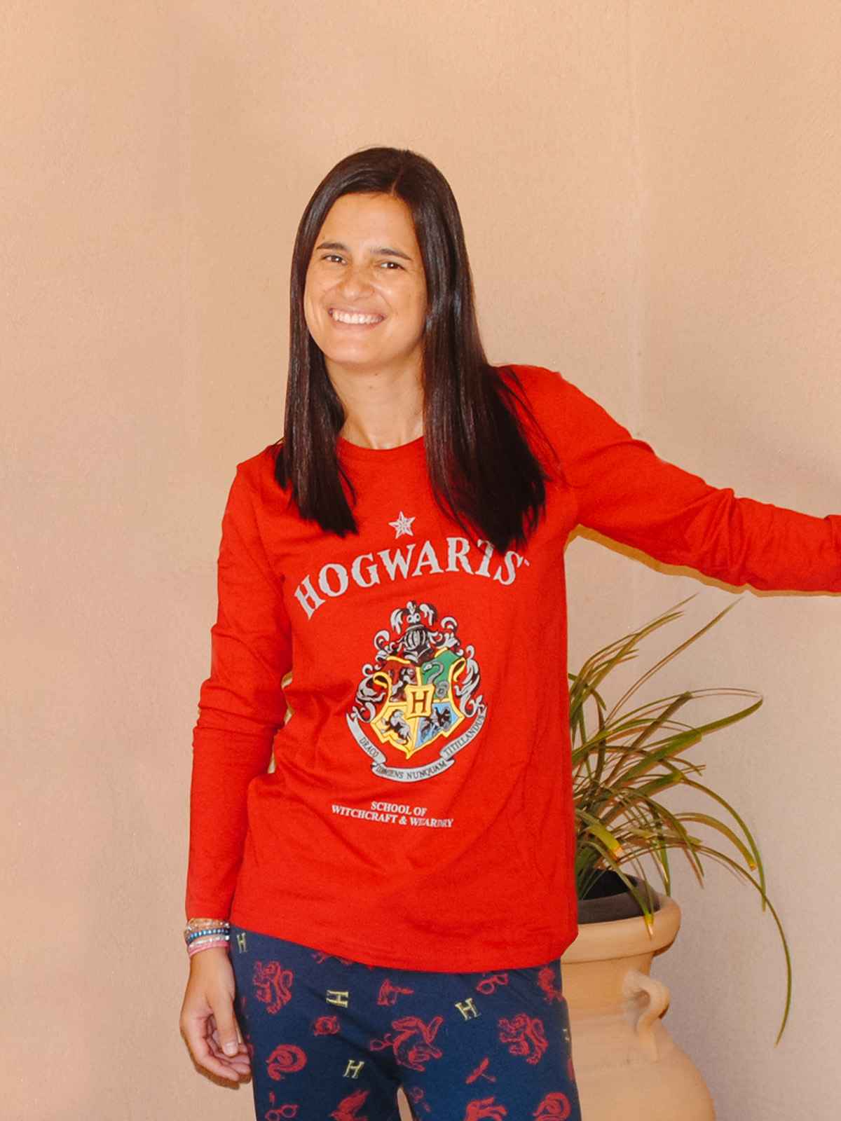 Pijama mujer largo de tejido de punto Harry Potter
