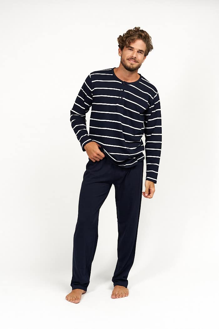 Pijama de hombre estilo marinero azul