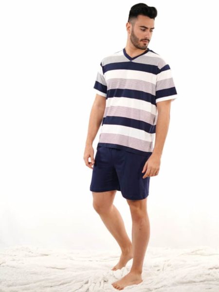 Pijama de hombre estilo marinero combinado