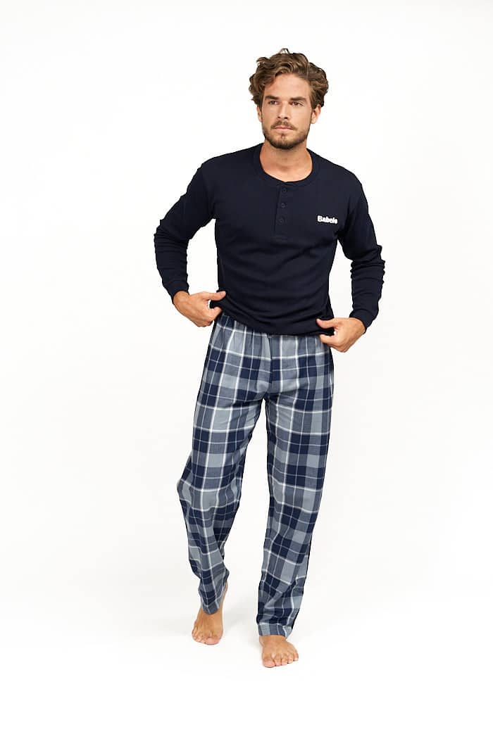 Pijama de invierno para hombre con cuadros