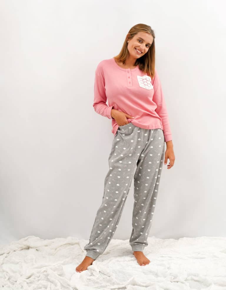 Pijama Para Mujer De Algodón Con Nubes Pijamas Babelo 