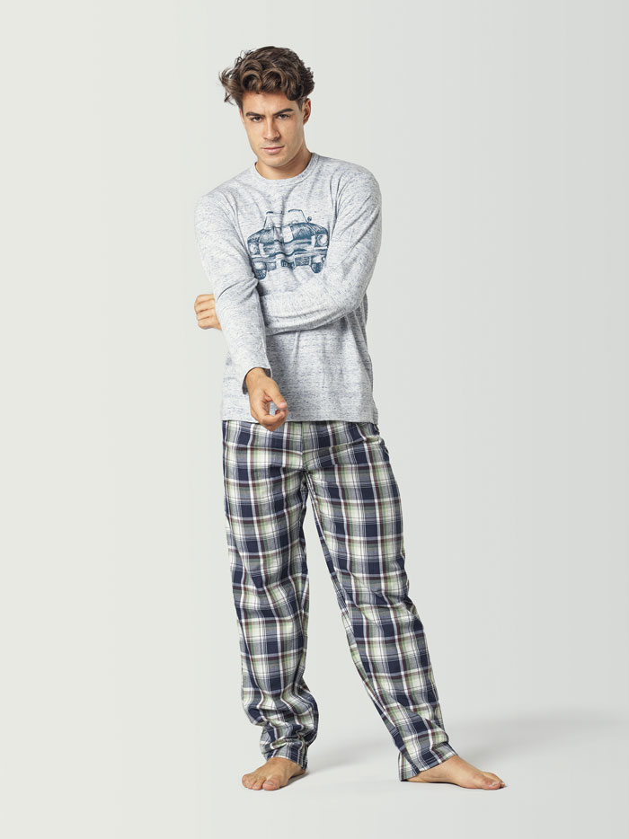 pijama estampado de entretiempo para hombre