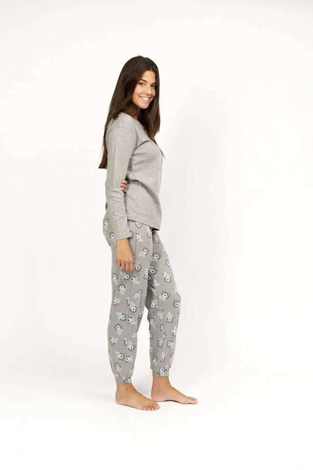 Pijama mujer color gris