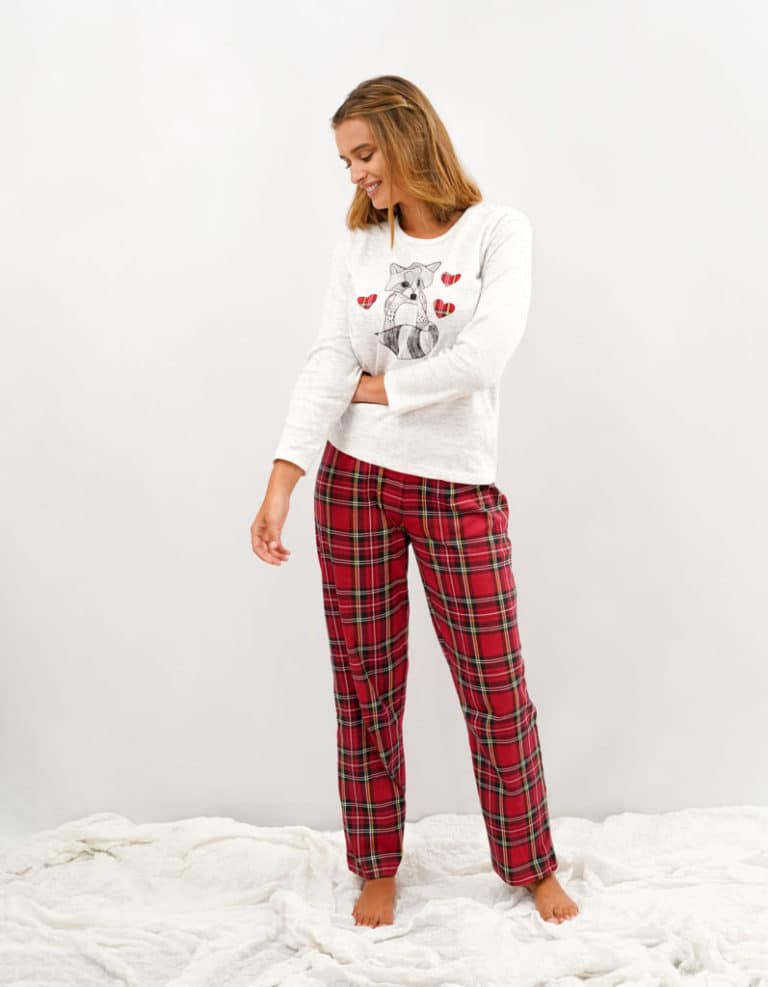 pijama cuadros mujer