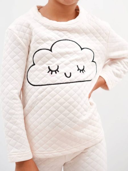 Pijama de invierno para niña con nube