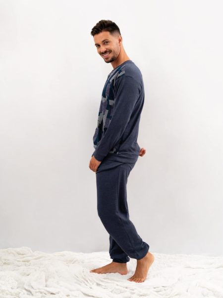 Pijama de hombre de invierno estilo étnico de Jacquard